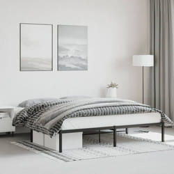 Giroletto Metallo Nero 180x200 cm Vidaxl 89873