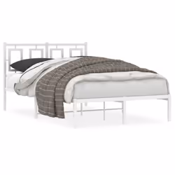 Giroletto con Testiera Metallo Bianco 120x190 cmcod mxl 111866 - Vista aggiuntiva 2