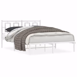 Giroletto con Testiera Metallo Bianco 140x190 cmcod mxl 89992 - Vista aggiuntiva 2