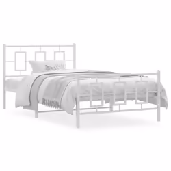vidaXL Giroletto con Testiera e Pediera Metallo Bianco 107x203 cm - Vista aggiuntiva 2
