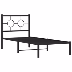 Giroletto con Testiera in Metallo Nero 80x200 cmcod mxl 88280 - Vista aggiuntiva 3