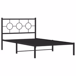 Giroletto con Testiera in Metallo Nero 107x203 cmcod mxl 88282 - Vista aggiuntiva 3