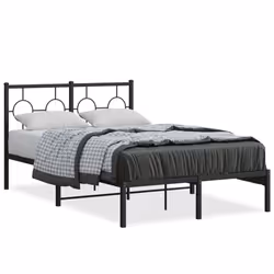 Giroletto con Testiera in Metallo Nero 120x190 cmcod mxl 112429 - Vista aggiuntiva 2