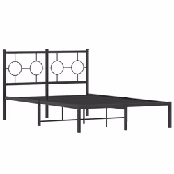 Giroletto con Testiera in Metallo Nero 120x190 cmcod mxl 112429 - Vista aggiuntiva 3