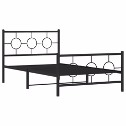 Giroletto con Testiera e Pediera Metallo Nero 107x203 cmcod mxl 112282 - Vista aggiuntiva 3