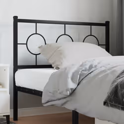 VidaXL 376255 testiera e pedana Nero