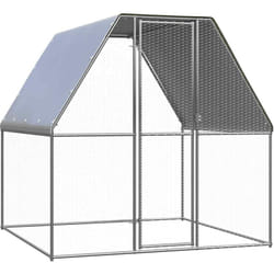 Gabbia per Polli Argento e Grigio 2x2x2 m in Acciaio Zincato Vidaxl 80575