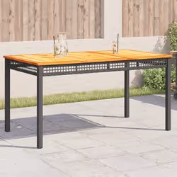 VidaXL 366279 tavolo da esterno Nero, Marrone