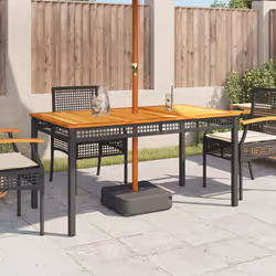 VidaXL 366279 tavolo da esterno Nero, Marrone