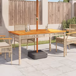 VidaXL 366281 tavolo da esterno Beige, Marrone
