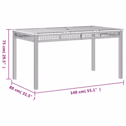 VidaXL 366281 tavolo da esterno Beige, Marrone - Vista aggiuntiva 8