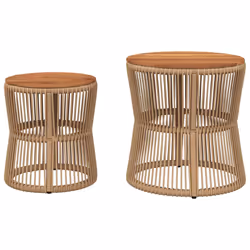 VidaXL 366293 tavolo da esterno Beige, Marrone - Vista aggiuntiva 4