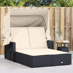 VidaXL 365806 sedia da esterno Salone Seduta imbottita Rattan sintetico, Acciaio Crema, Bianco