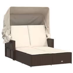 VidaXL 365808, Salone, Seduta imbottita, Rattan sintetico, Acciaio, Crema, Bianco, 110 kg, 2000 mm