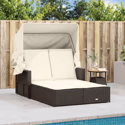 VidaXL 365808 sedia da esterno Salone Seduta imbottita Rattan sintetico, Acciaio Crema, Bianco