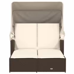 VidaXL 365808 sedia da esterno Salone Seduta imbottita Rattan sintetico, Acciaio Crema, Bianco - Vista aggiuntiva 4