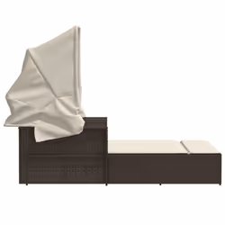 VidaXL 365808 sedia da esterno Salone Seduta imbottita Rattan sintetico, Acciaio Crema, Bianco - Vista aggiuntiva 5
