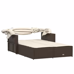 VidaXL 365808 sedia da esterno Salone Seduta imbottita Rattan sintetico, Acciaio Crema, Bianco - Vista aggiuntiva 7