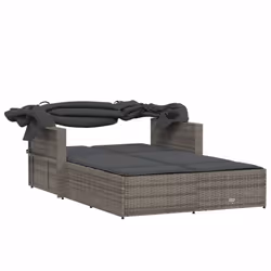 VidaXL 365809 sedia da esterno Salone Seduta imbottita Rattan sintetico, Acciaio Grigio - Vista aggiuntiva 7