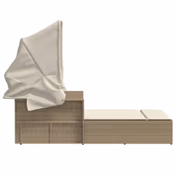 VidaXL 365810 sedia da esterno Salone Seduta imbottita Rattan sintetico, Acciaio Crema, Bianco - Vista aggiuntiva 5