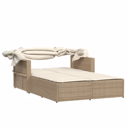 VidaXL 365810 sedia da esterno Salone Seduta imbottita Rattan sintetico, Acciaio Crema, Bianco - Vista aggiuntiva 7