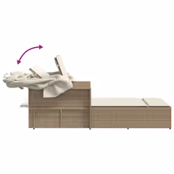 VidaXL 365810 sedia da esterno Salone Seduta imbottita Rattan sintetico, Acciaio Crema, Bianco - Vista aggiuntiva 8