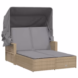 VidaXL 365811, Salone, Seduta imbottita, Rattan sintetico, Acciaio, Grigio, 110 kg, 2000 mm