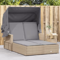 VidaXL 365811 sedia da esterno Salone Seduta imbottita Rattan sintetico, Acciaio Grigio