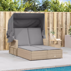 VidaXL 365811 sedia da esterno Salone Seduta imbottita Rattan sintetico, Acciaio Grigio