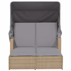 VidaXL 365811 sedia da esterno Salone Seduta imbottita Rattan sintetico, Acciaio Grigio - Vista aggiuntiva 4
