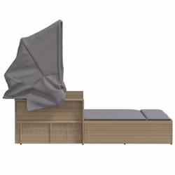 VidaXL 365811 sedia da esterno Salone Seduta imbottita Rattan sintetico, Acciaio Grigio - Vista aggiuntiva 5