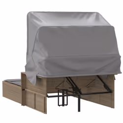 VidaXL 365811 sedia da esterno Salone Seduta imbottita Rattan sintetico, Acciaio Grigio - Vista aggiuntiva 6