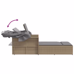 VidaXL 365811 sedia da esterno Salone Seduta imbottita Rattan sintetico, Acciaio Grigio - Vista aggiuntiva 8