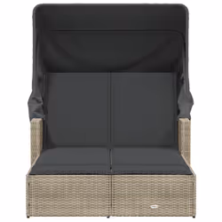 VidaXL 365812 sedia da esterno Salone Seduta imbottita Rattan sintetico, Acciaio Grigio - Vista aggiuntiva 4