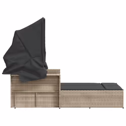 VidaXL 365812 sedia da esterno Salone Seduta imbottita Rattan sintetico, Acciaio Grigio - Vista aggiuntiva 5