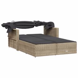 VidaXL 365812 sedia da esterno Salone Seduta imbottita Rattan sintetico, Acciaio Grigio - Vista aggiuntiva 7