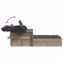 VidaXL 365812 sedia da esterno Salone Seduta imbottita Rattan sintetico, Acciaio Grigio - Vista aggiuntiva 8