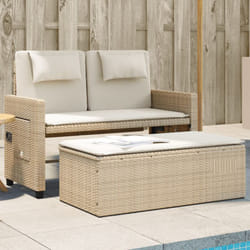 Vidaxl - Panca Reclinabile da Giardino con Cuscini Beige in Polyrattan