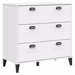 Cassettiera VIKEN Bianco in Legno Massello di Pinocod mxl 117087 - Vista aggiuntiva 2