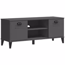 Panca Portascarpe VIKEN Antracite 106x35x45 cm Massello Pinocod mxl 114942 - Vista aggiuntiva 2