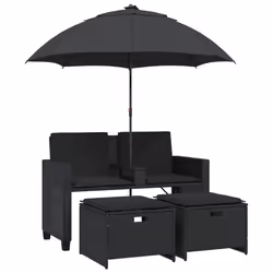 VidaXL 365883, 2 seduta(e), Nero, 110 kg, 500 mm, 500 mm, 370 mm