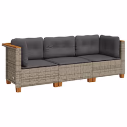 VidaXL 365918, 3 seduta(e), Grigio scuro, 110 kg, 1905 mm, 635 mm, 625 mm