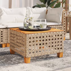 VidaXL 365931 tavolo da esterno Beige, Marrone - Vista aggiuntiva 2