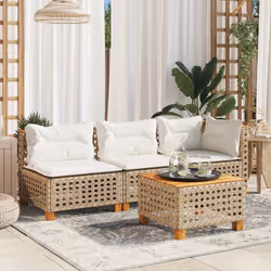 VidaXL 365931 tavolo da esterno Beige, Marrone - Vista aggiuntiva 3