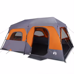 Tendada Campeggio 9 Persone Grigio e Arancione Impermeabilecod mxl 115413 - Vista aggiuntiva 2