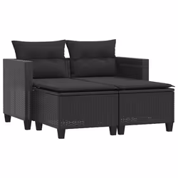 VidaXL 365791, 2 seduta(e), Nero, 110 kg, 1220 mm, 650 mm, 620 mm