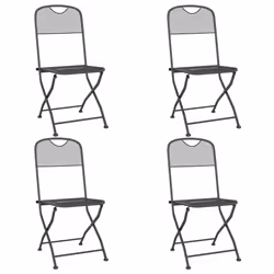 Set da Pranzo da Giardino 5pz Antracite in Rete Metallicacod mxl 131630 - Vista aggiuntiva 3
