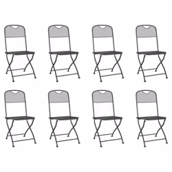 Set da Pranzo da Giardino 9pz Antracite in Rete Metallicacod mxl 83715 - Vista aggiuntiva 3