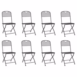 Set da Pranzo da Giardino 9pz Antracite in Rete Metallicacod mxl 107652 - Vista aggiuntiva 3