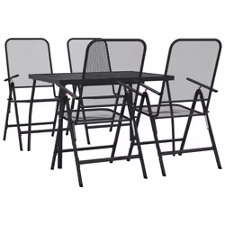 Set da Pranzo da Giardino 5pz Antracite in Rete Metallicacod mxl 83717 - Vista aggiuntiva 2